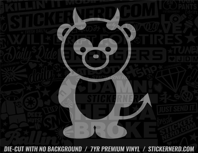 Devil Panda Sticker - Decal - STICKERNERD.COM