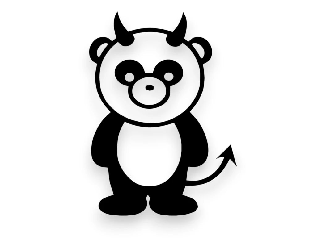 Devil Panda Sticker - Decal - STICKERNERD.COM