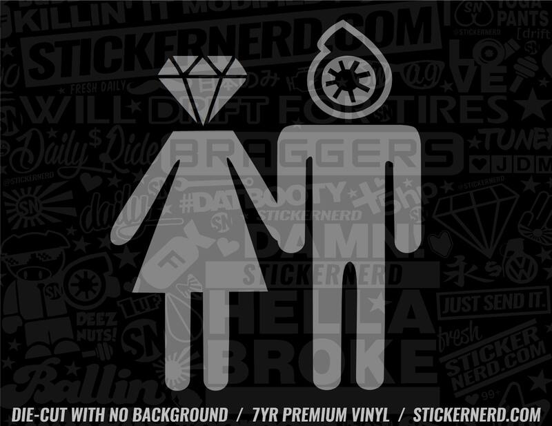 Diamond and Turbo Sticker - Window Decal - STICKERNERD.COM