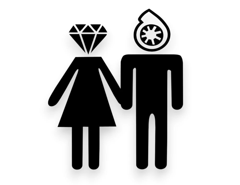 Diamond and Turbo Sticker - Window Decal - STICKERNERD.COM