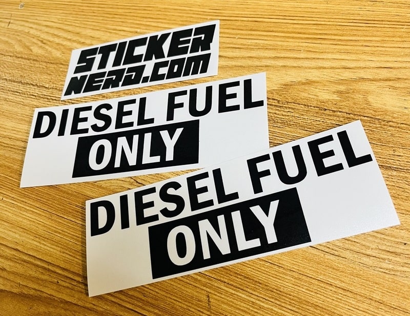 Diesel Fuel Only Window Decal - STICKERNERD.COM