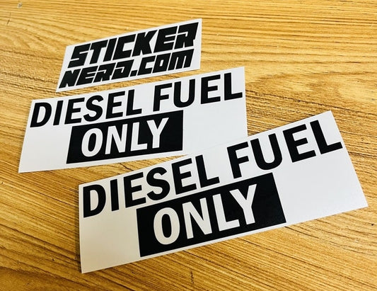 Diesel Fuel Only Window Decal - STICKERNERD.COM