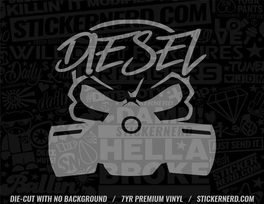 Diesel Gas Mask Sticker - Window Decal - STICKERNERD.COM