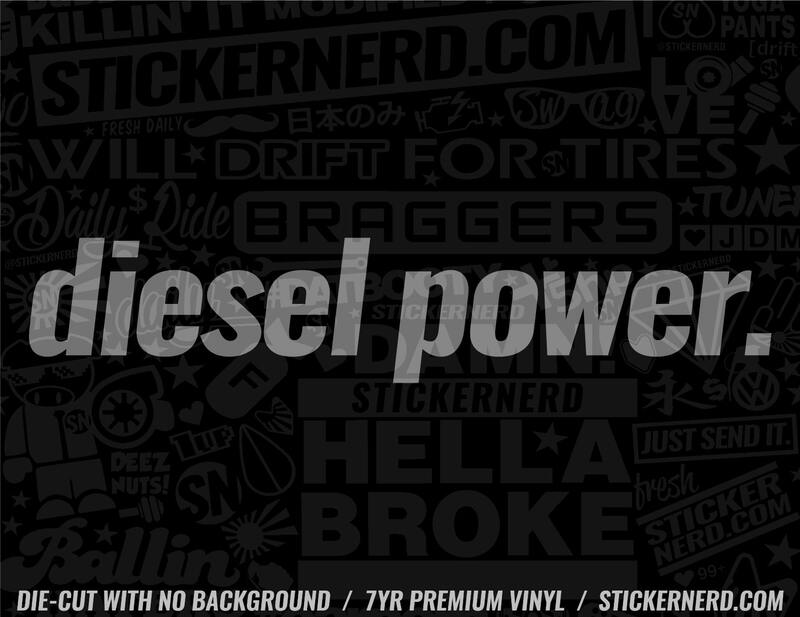 Diesel Power Sticker - Decal - STICKERNERD.COM