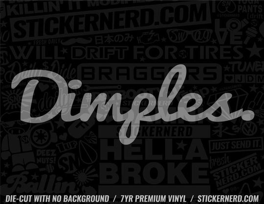 Dimples Sticker - Window Decal - STICKERNERD.COM