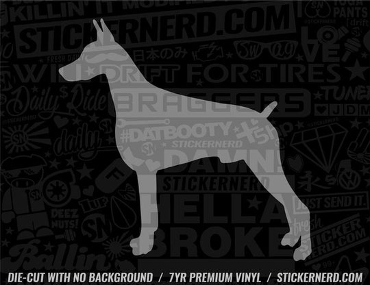 Doberman Pinscher Dog Sticker - Window Decal - STICKERNERD.COM