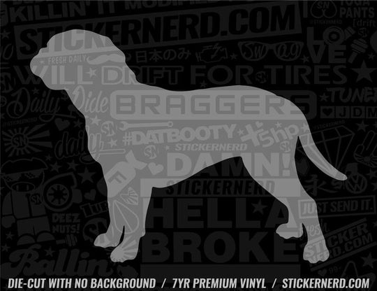 Dogue De Bordeaux Dog Sticker - Decal - STICKERNERD.COM