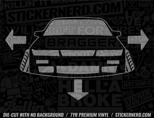 Down And Out Camber Sticker - Window Decal - STICKERNERD.COM