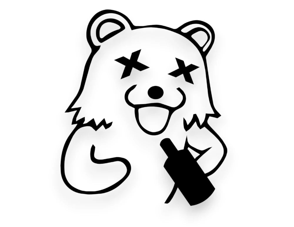 Drunk Bear Sticker - Decal - STICKERNERD.COM