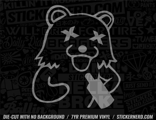 Drunk Bear Sticker - Decal - STICKERNERD.COM