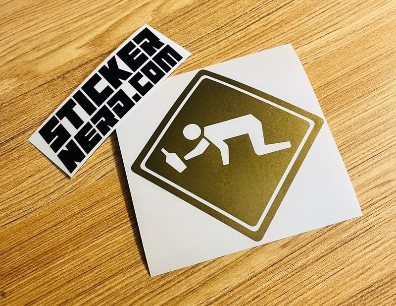 Drunk Crossing Sticker - STICKERNERD.COM