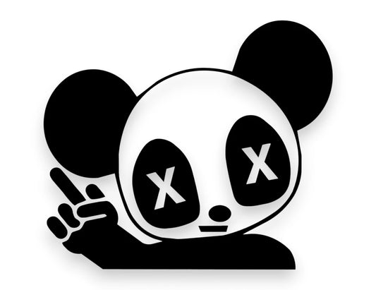 Drunk Middle Finger Panda Sticker - Window Decal - STICKERNERD.COM