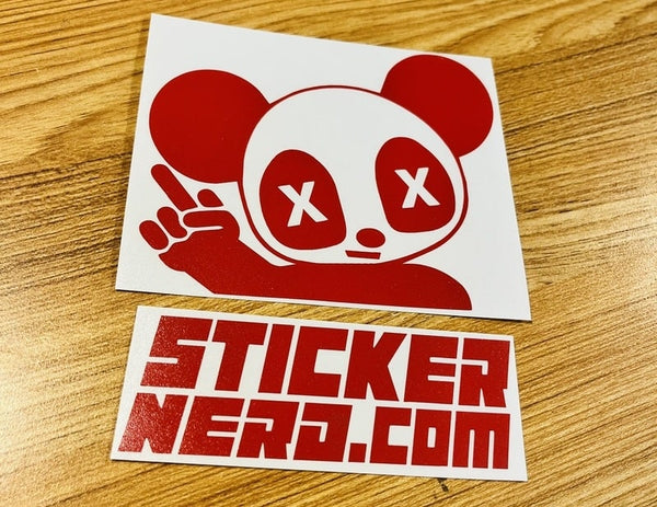 Drunk Middle Finger Panda Sticker - Window Decal - STICKERNERD.COM