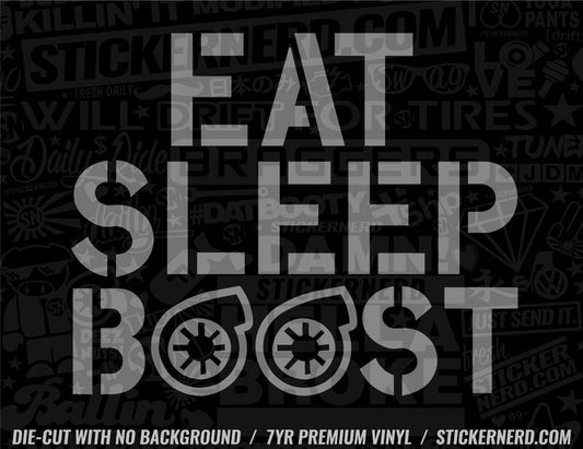 Eat Sleep Boost Sticker - Window Decal - STICKERNERD.COM