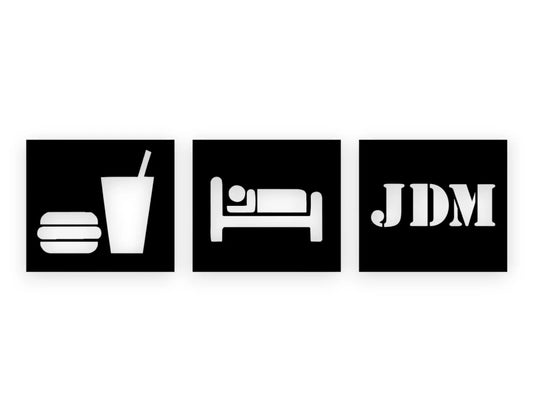 Eat Sleep JDM Sticker - Window Decal - STICKERNERD.COM