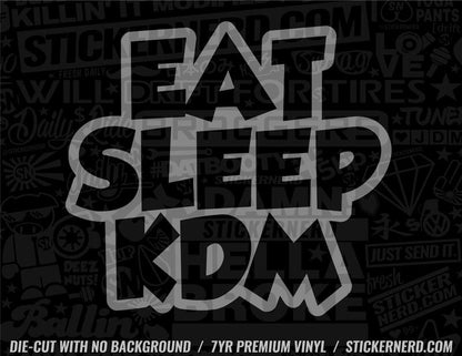 Eat Sleep KDM Sticker - Window Decal - STICKERNERD.COM