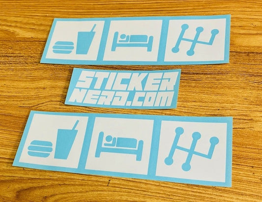 Eat Sleep ShiftDecal - STICKERNERD.COM