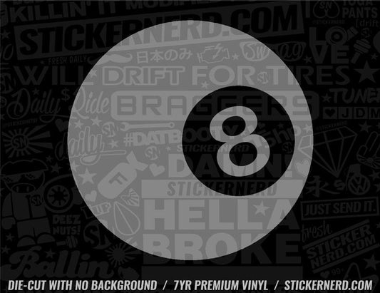 Eight Ball Sticker - Decal - STICKERNERD.COM