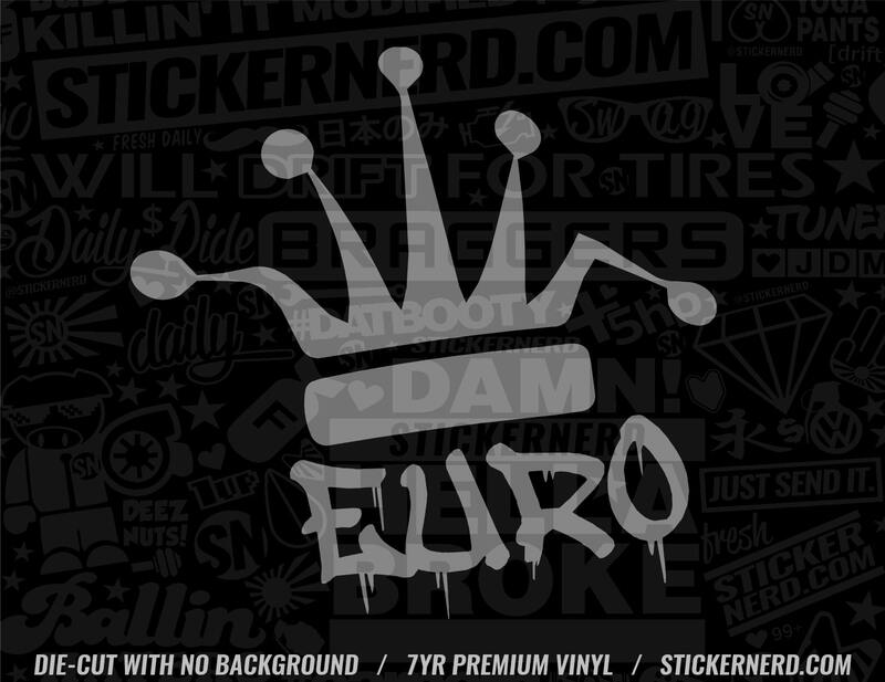 Euro Crown Sticker - Decal - STICKERNERD.COM