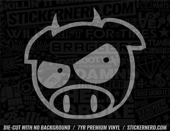 Evil Rally Pig Sticker - Decal - STICKERNERD.COM