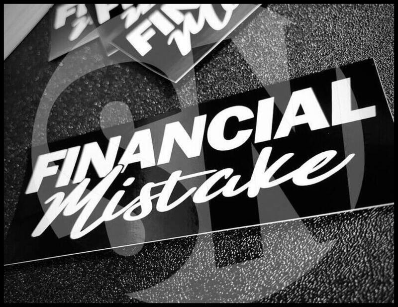 Financial Mistake Sticker - STICKERNERD.COM