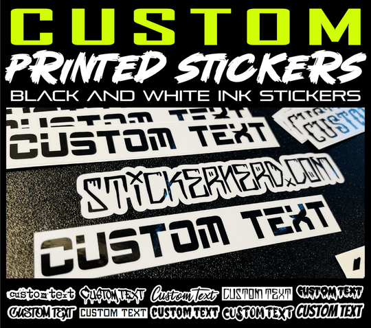 CUSTOM PRINTED TEXT STICKERS - PERSONALIZED DECALS - CAR DECAL ...