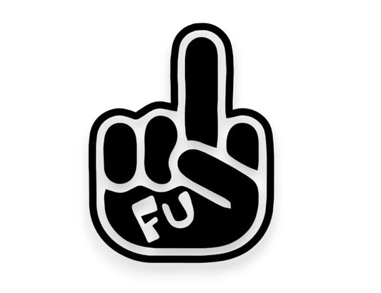 FU Finger Sticker - Window Decal - STICKERNERD.COM