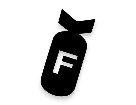 F Bomb Sticker - Window Decal - STICKERNERD.COM