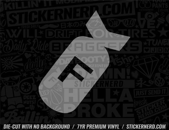 F Bomb Sticker - Window Decal - STICKERNERD.COM