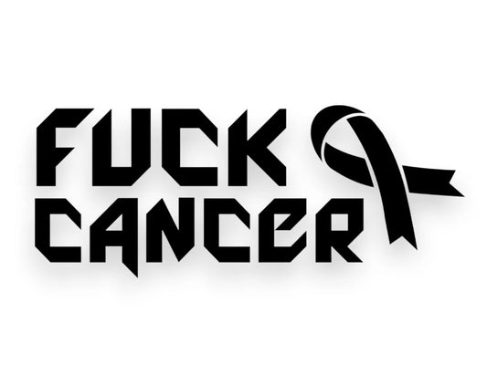 F Cancer Ribbon Sticker - Decal - STICKERNERD.COM