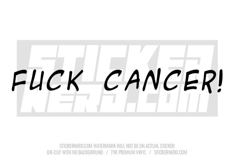 F Cancer Windshield Sticker - Window Decal - STICKERNERD.COM
