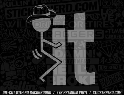 F It Cowboy Sticker - Decal - STICKERNERD.COM