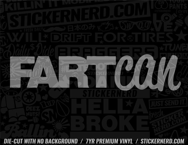 Fart Can Sticker - JDM Car Decal | Waterproof Vinyl Die-Cut Sticker ...