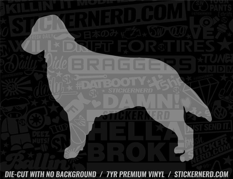 Flat-Coated Retriever Dog Sticker - Decal - STICKERNERD.COM