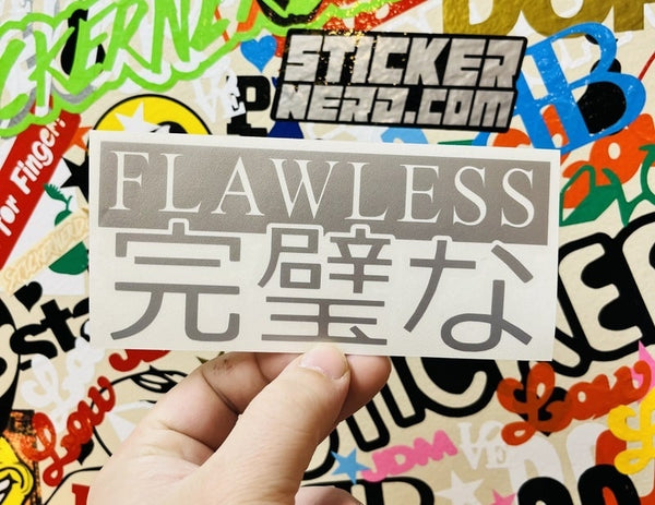 Flawless Japanese Sticker - Window Decal - STICKERNERD.COM