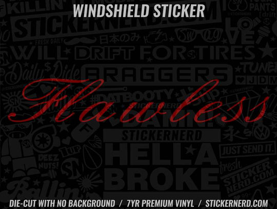 Flawless Windshield Sticker - Window Decal - STICKERNERD.COM