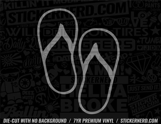 Flip Flops Sticker - Window Decal - STICKERNERD.COM