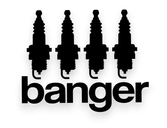 Four Banger Spark Plug Sticker