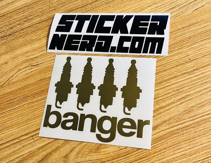 Four Banger Spark Plug  Decal - STICKERNERD.COM