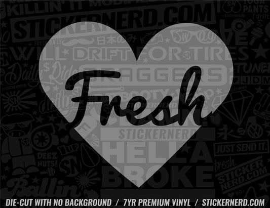 Fresh Heart Sticker - Window Decal - STICKERNERD.COM