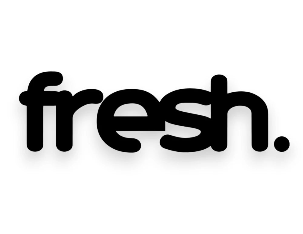 The wordmark 'fresh.' in bold black lowercase letters with a small black period, centered on a plain white background.