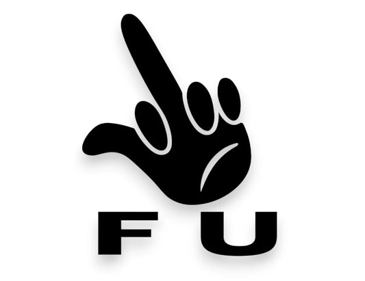 F You Finger Sticker - Window Decal - STICKERNERD.COM