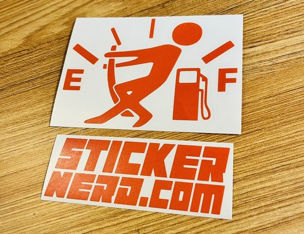 Fuel Gauge Empty Sticker - STICKERNERD.COM