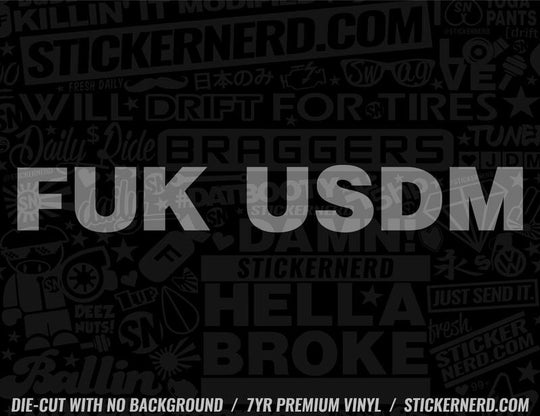 Fuk USDM Sticker - Window Decal - STICKERNERD.COM