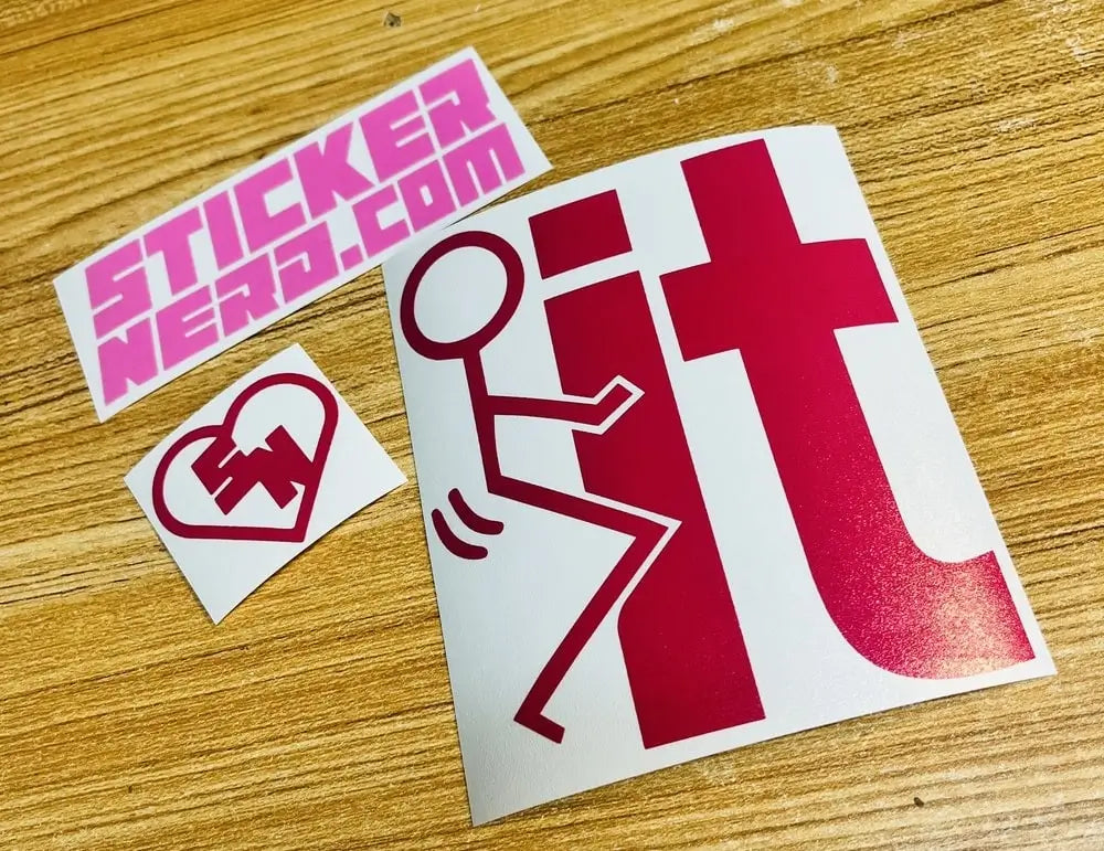 F It Decal - Funny Window Sticker - STICKERNERD