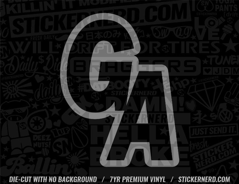 GA State Initials Sticker - STICKERNERD.COM