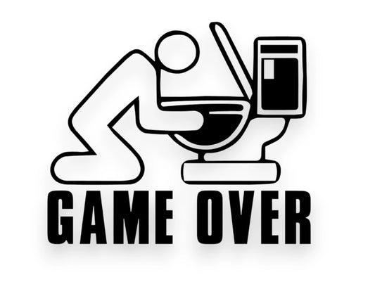Game Over Sticker - Decal - STICKERNERD.COM