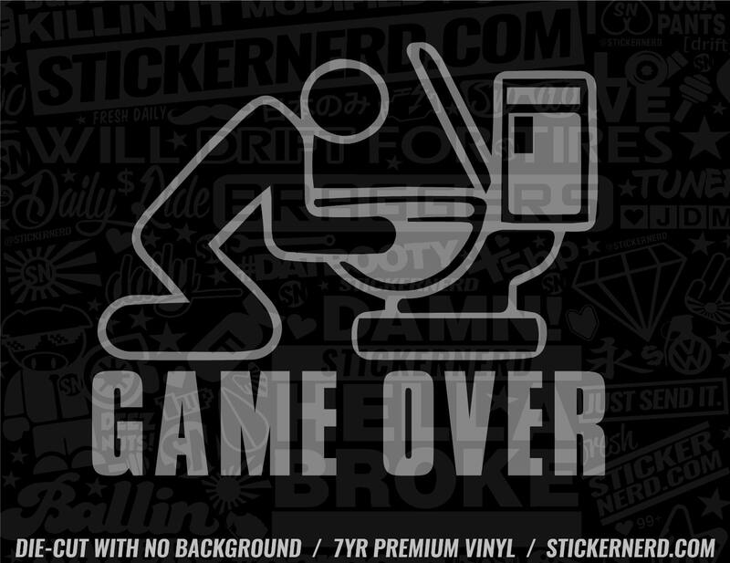 Game Over Sticker - Decal - STICKERNERD.COM
