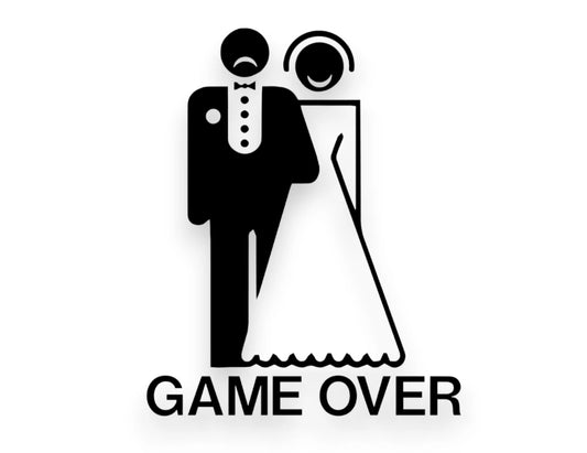 Game Over Sticker - Window Decal - STICKERNERD.COM