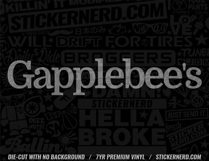 Gapplebee's Sticker - Decal - STICKERNERD.COM